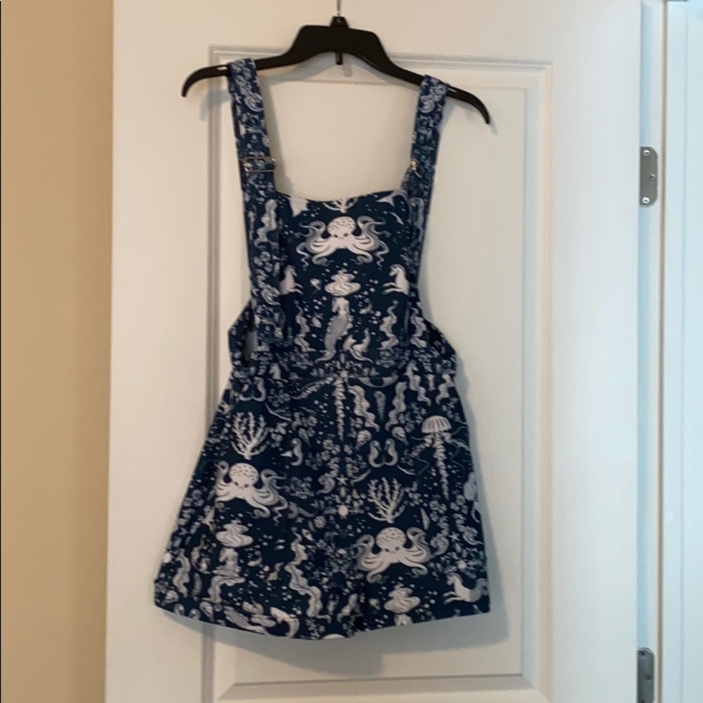 Blue sea creatures overalls blackmilk clothing
